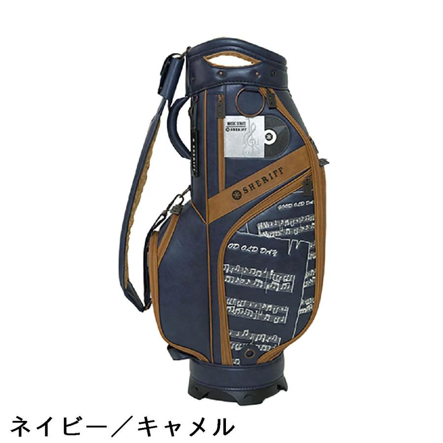 サンプル SHERIFF シェリフゴルフ ミュージック 限定キャディバッグ BK SHERIFF（シェリフ） ミュージックシリーズ キャディバッグ : GDO