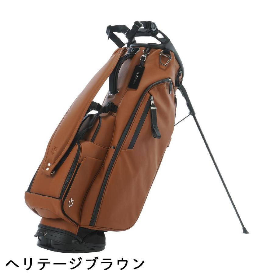 Vessel ブラウン ゴルフバッグ ヴェゼル VESSEL プレイヤー 5.0 シングルストラップ スタンドキャディ
