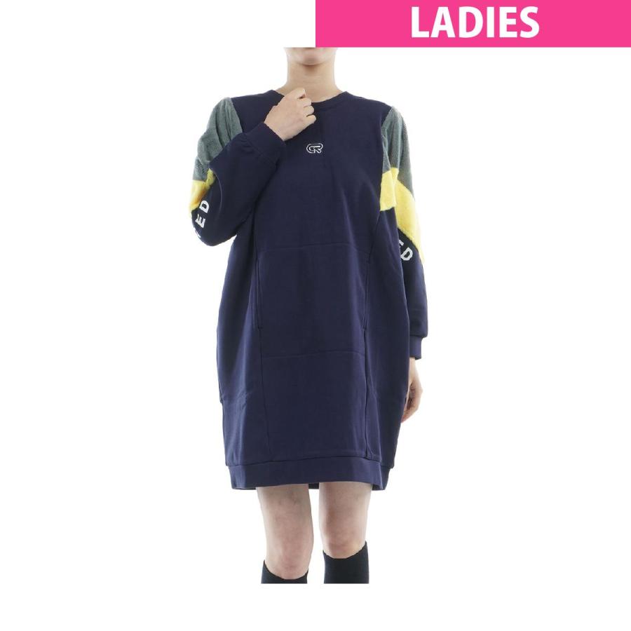 クアルトユナイテッド　CUARTO UNITED　裏起毛 ファー切替ワンピース　レディス クアルトユナイテッド CUARTO UNITED 裏起毛 ファー切替ワンピース