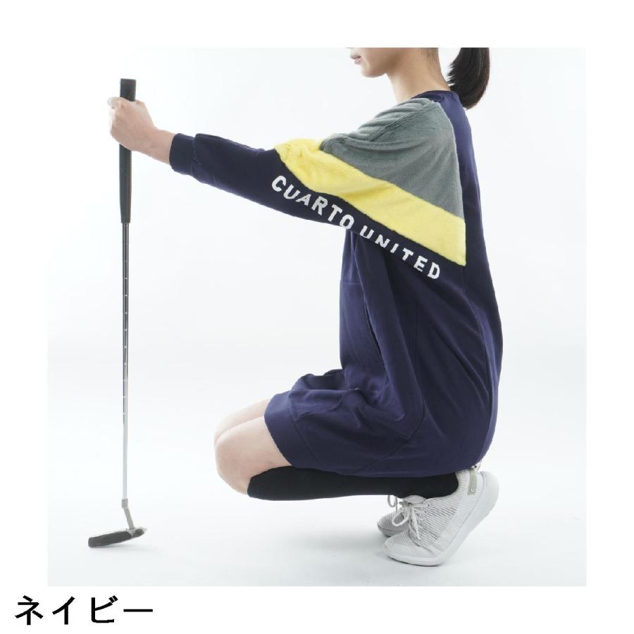 クアルトユナイテッド CUARTO UNITED 裏起毛 ファー切替ワンピース