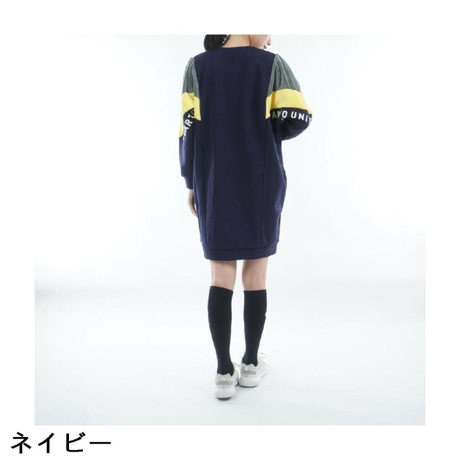 クアルトユナイテッド　CUARTO UNITED　裏起毛 ファー切替ワンピース　レディス クアルトユナイテッド CUARTO UNITED 裏起毛 ファー切替ワンピース