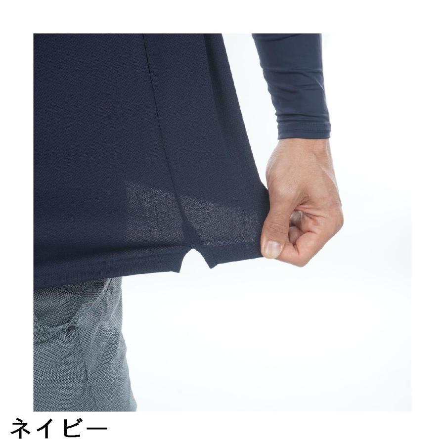 クアルトユナイテッド CUARTO UNITED 長袖インナーシャツ付き ストレッチ ロゴ半袖ポロシャツの画像