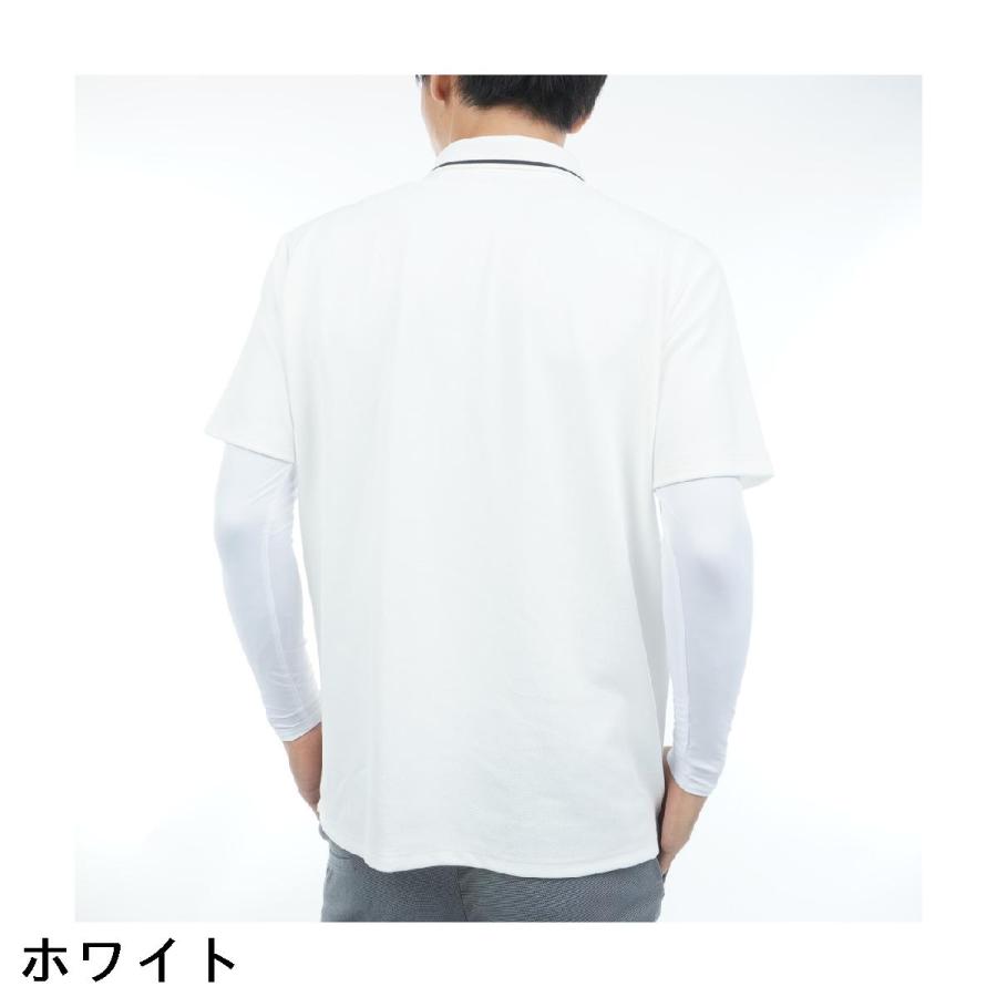 クアルトユナイテッド CUARTO UNITED 長袖インナーシャツ付き ストレッチ ロゴ半袖ポロシャツの画像