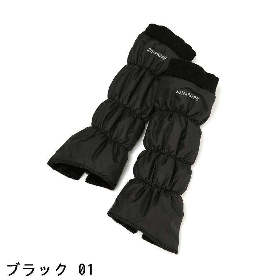 【美品】ジュンアンドロペ　レディースゴルフ　ブラックレッグウォーマー 黒 JUN&ROPE'（ジュンアンドロペ） ジュン アンド ロペ JUN & ROPE 撥水
