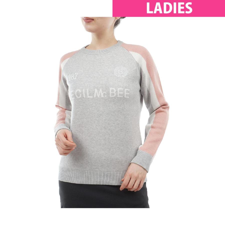 セシルマクビー グリーン　CECIL McBEE green　ストレッチ バイカラーセーター　レディス セシルマクビー グリーン CECIL McBEE green ストレッチ バイカラー