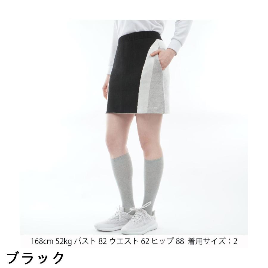 セシルマクビー グリーン　CECIL McBEE green　バイカラー ニットスカート　レディス セシルマクビー グリーン CECIL McBEE green バイカラー ニット