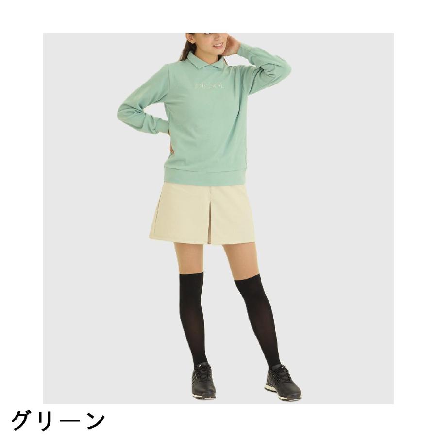 デルソルゴルフ DELSOL GOLF 2WAY襟 バックタック起毛プルオーバー レディス_9