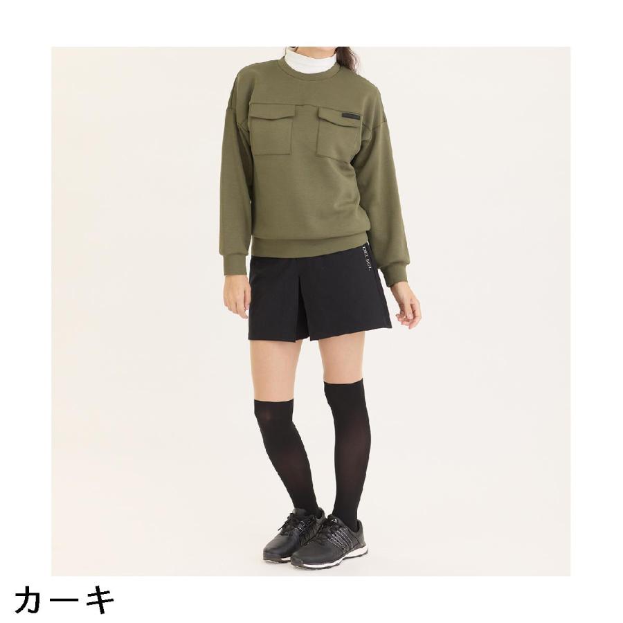 デルソルゴルフ DELSOL GOLF フラップポケット付き クルーネックプルオーバー レディス_10