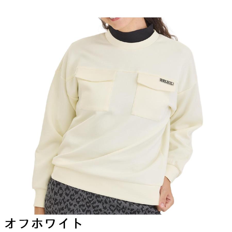 デルソルゴルフ DELSOL GOLF フラップポケット付き クルーネックプルオーバー レディス_1