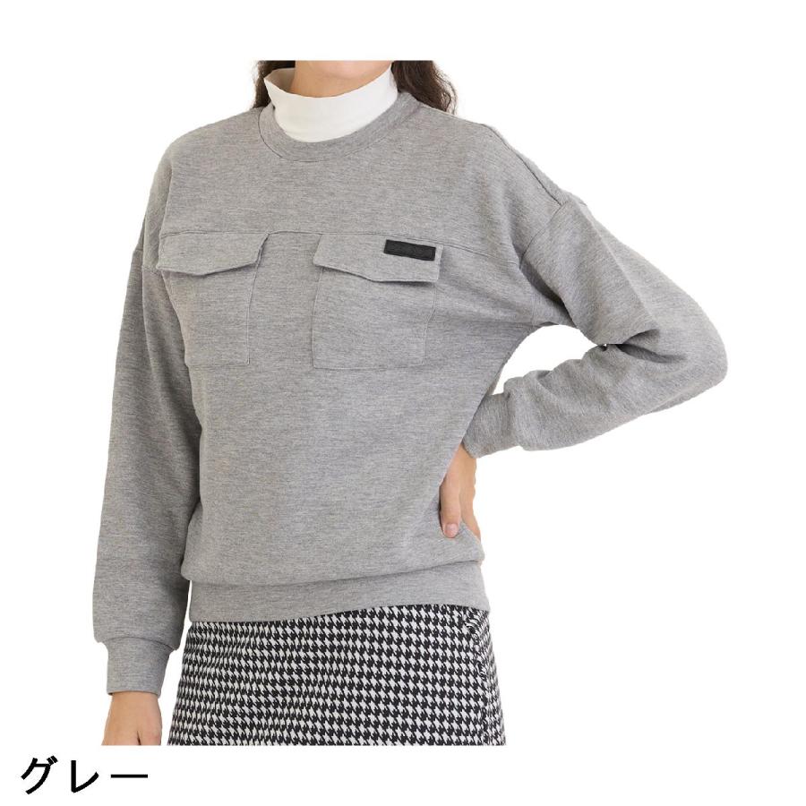 デルソルゴルフ DELSOL GOLF フラップポケット付き クルーネックプルオーバー レディス_2