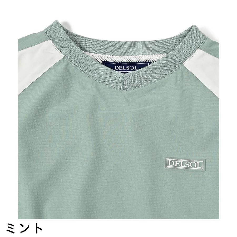 デルソルゴルフ DELSOL GOLF 裏メッシュ使い長袖プルオーバー レディス