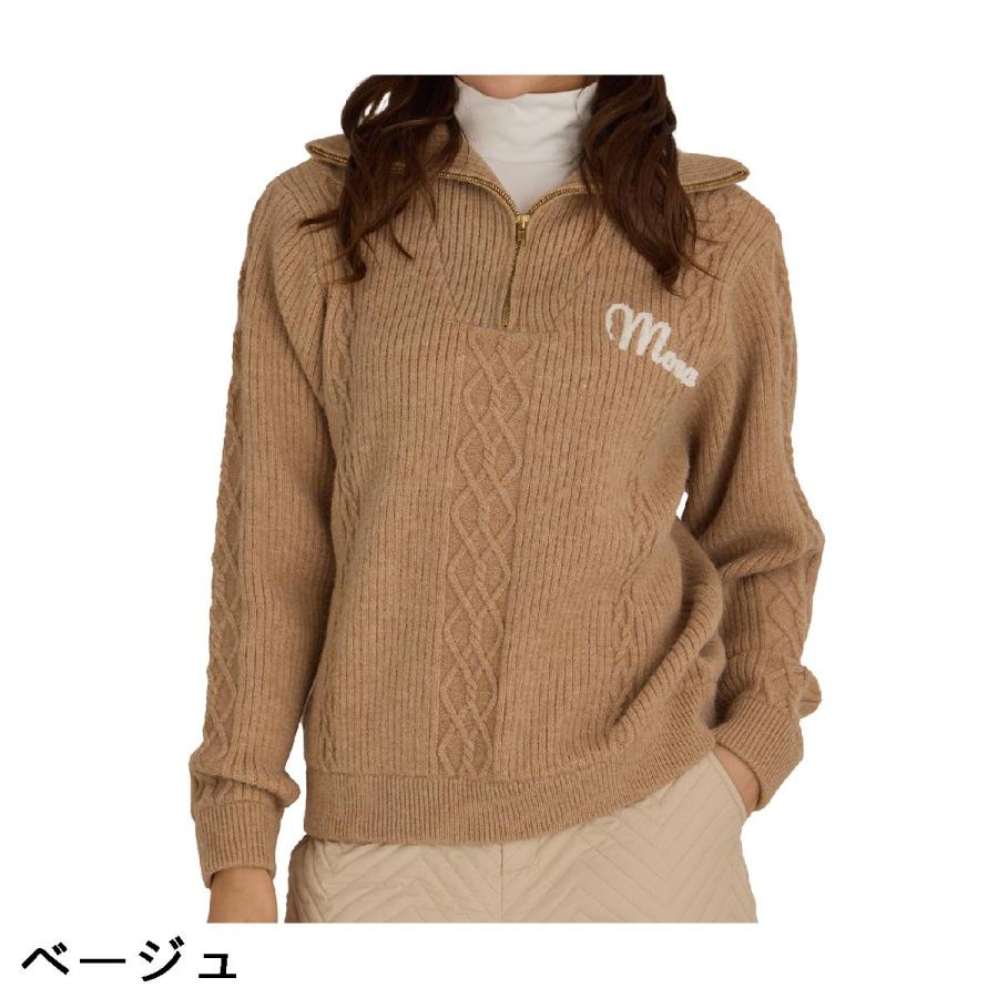 デルソルゴルフ DELSOL GOLF ハーフジップケーブルセーター レディス