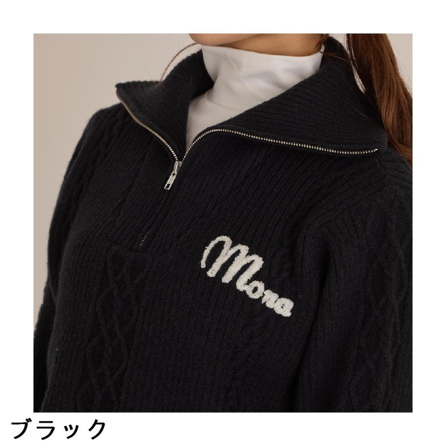 デルソルゴルフ DELSOL GOLF ハーフジップケーブルセーター レディス