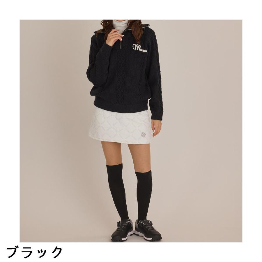 デルソルゴルフ DELSOL GOLF ハーフジップケーブルセーター レディス