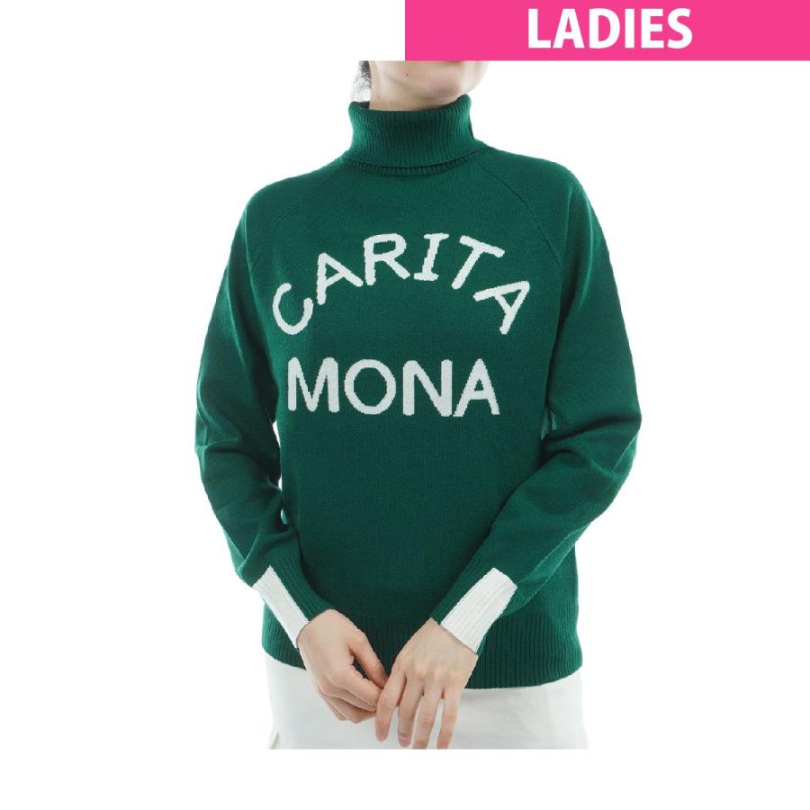 デルソルゴルフ　DELSOL GOLF　ロゴジャカードタートルセーター　レディス デルソルゴルフ DELSOL GOLF ロゴジャカードタートルセーター レディス