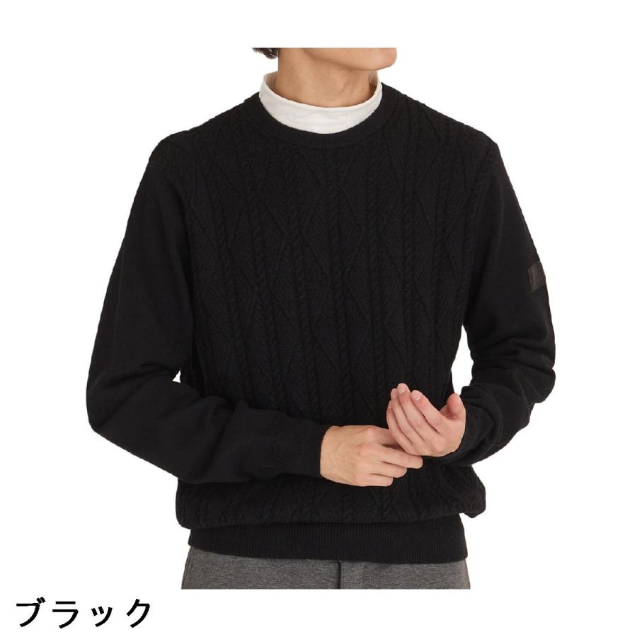 デルソルゴルフ DELSOL GOLF 変形ダイヤ柄クルーネックセーター : GDO