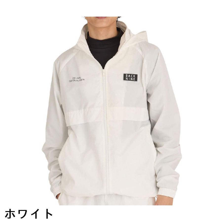 and per seフード付き ウインドブレーカー Mサイズ ホワイト ゴルフ デルソルゴルフ DELSOL GOLF フード付きウインドブレーカー : GDO
