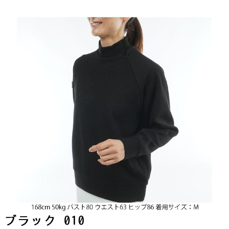 ブリーフィング BRIEFING HOL ステッチロゴ フェイクレイヤード ハイネック長袖シャツ レディスの画像