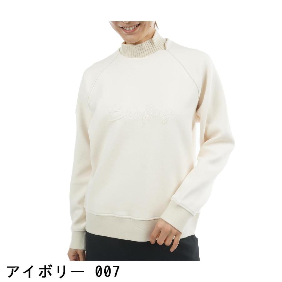 ブリーフィング BRIEFING HOL ステッチロゴ フェイクレイヤード ハイネック長袖シャツ レディスの画像
