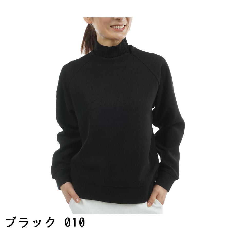 ブリーフィング BRIEFING HOL ステッチロゴ フェイクレイヤード ハイネック長袖シャツ レディスの画像