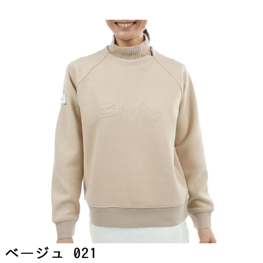 ブリーフィング BRIEFING HOL ステッチロゴ フェイクレイヤード ハイネック長袖シャツ レディスの画像