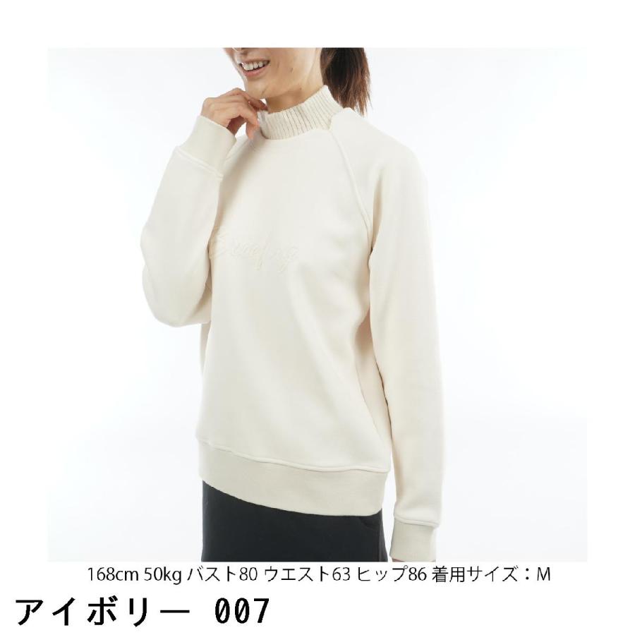 ブリーフィング BRIEFING HOL ステッチロゴ フェイクレイヤード ハイネック長袖シャツ レディスの画像