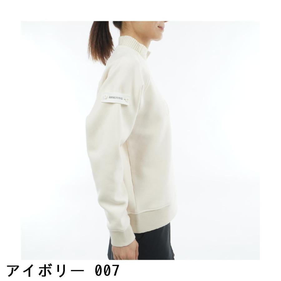 ブリーフィング BRIEFING HOL ステッチロゴ フェイクレイヤード ハイネック長袖シャツ レディスの画像