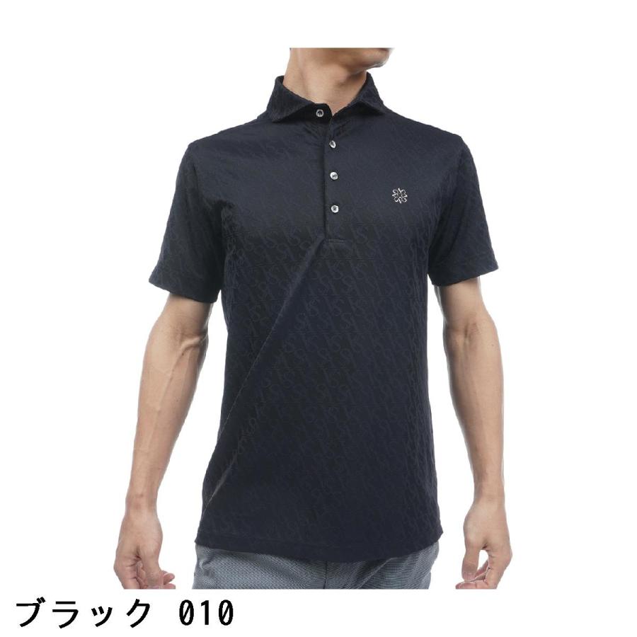 新品タグ付 St ANDREWS セントアンドリュース 半袖ポロシャツ S St ANDREWS セント・アンドリュース St ANDREWS SAロゴジャカード半袖