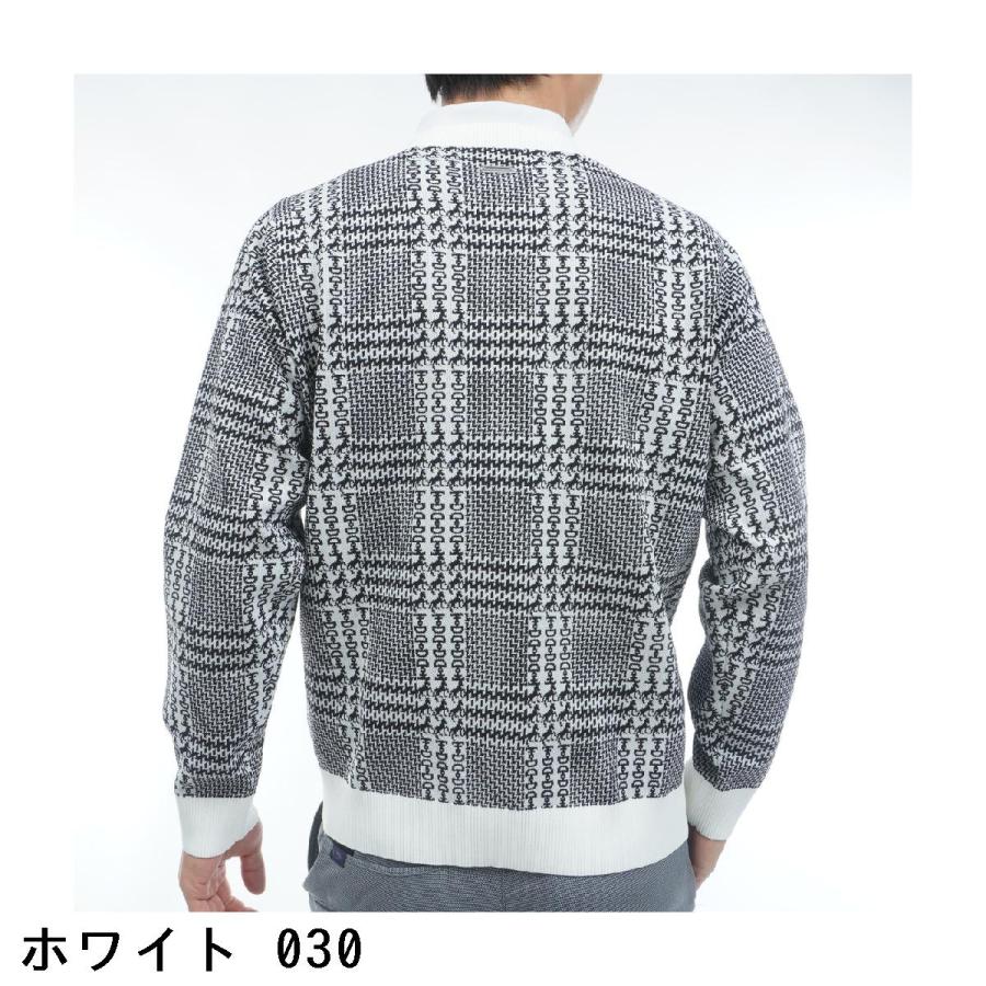 セント・アンドリュース St ANDREWS ホースビットチェックジャカード プルオーバーセーターの画像