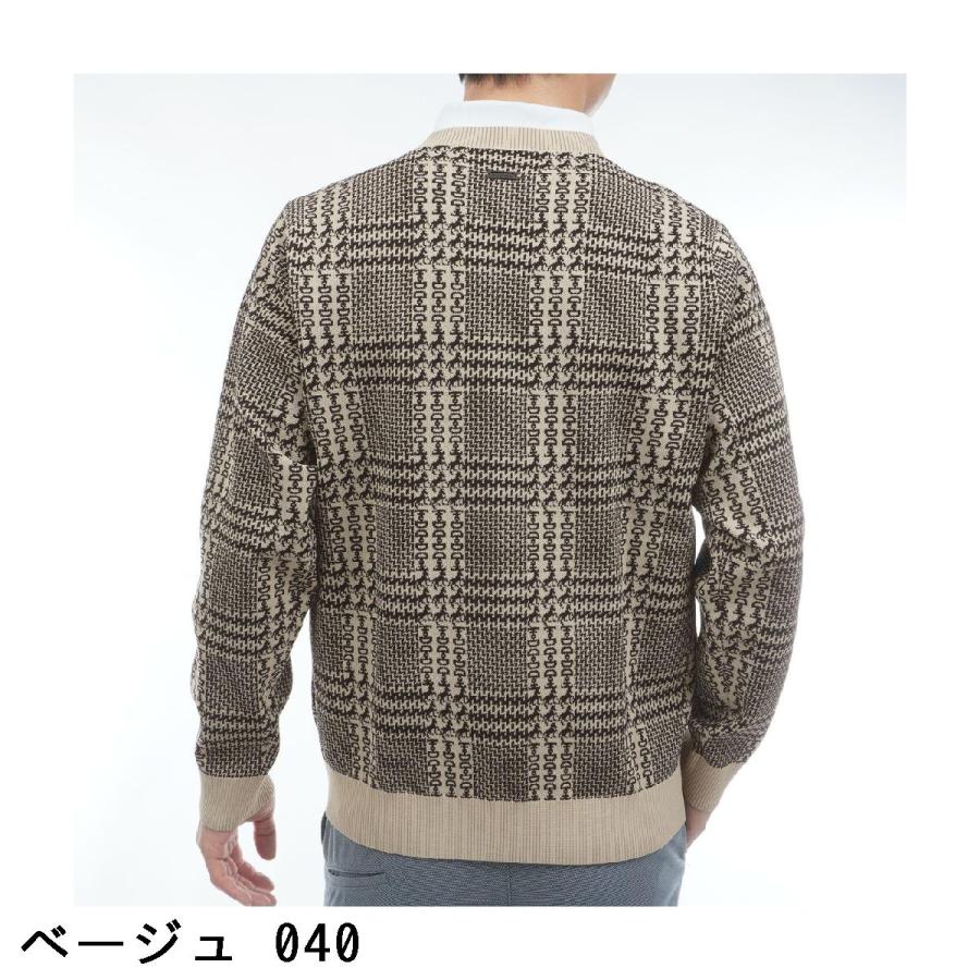 セント・アンドリュース St ANDREWS ホースビットチェックジャカード プルオーバーセーターの画像