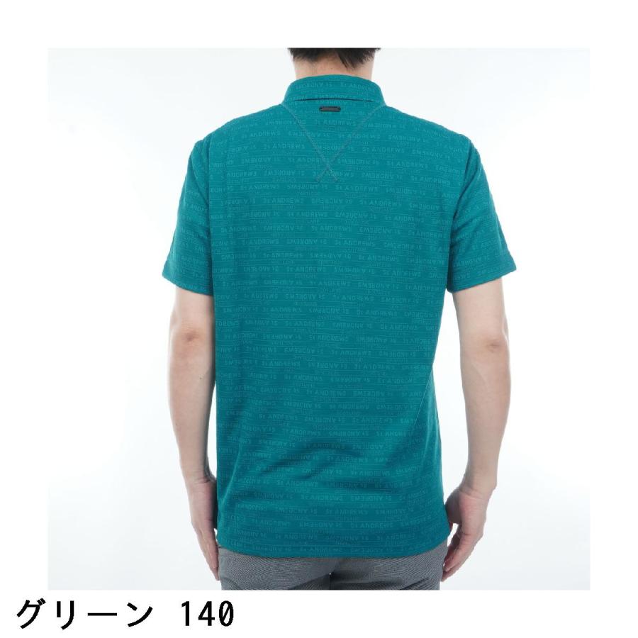 St ANDREWS セント・アンドリュース ロゴボーダージャカード半袖