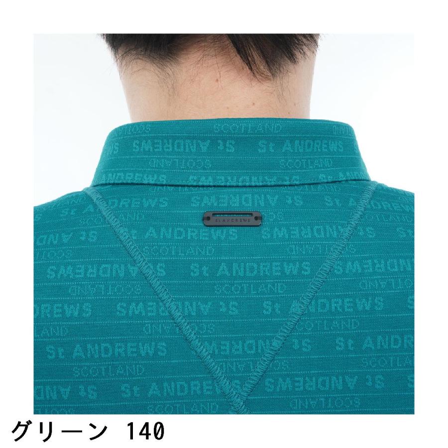 St ANDREWS セント・アンドリュース ロゴボーダージャカード半袖