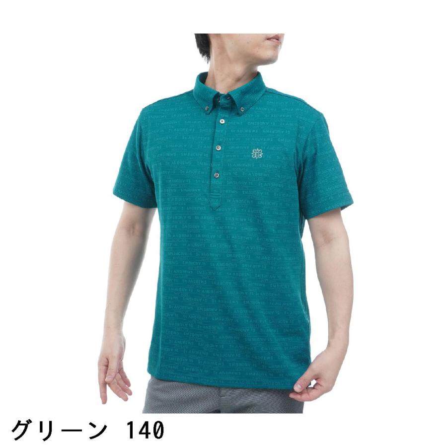 St ANDREWS セント・アンドリュース ロゴボーダージャカード半袖