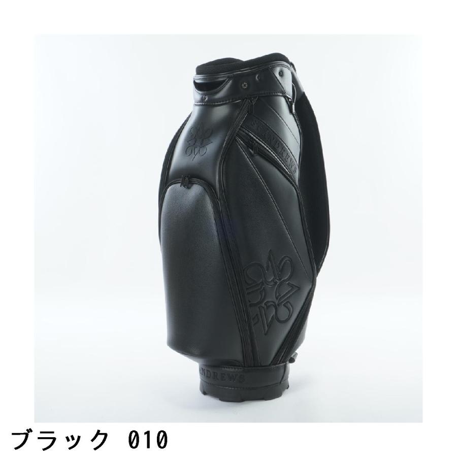 St Andrews 黒 キャディバッグ St ANDREWS セント・アンドリュース シンセティックレザーキャディ