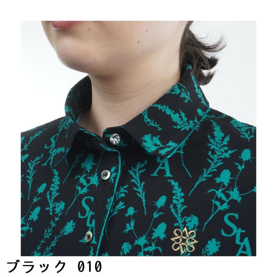 St ANDREWS セント・アンドリュース ボタニカルプリント半袖ポロシャツ