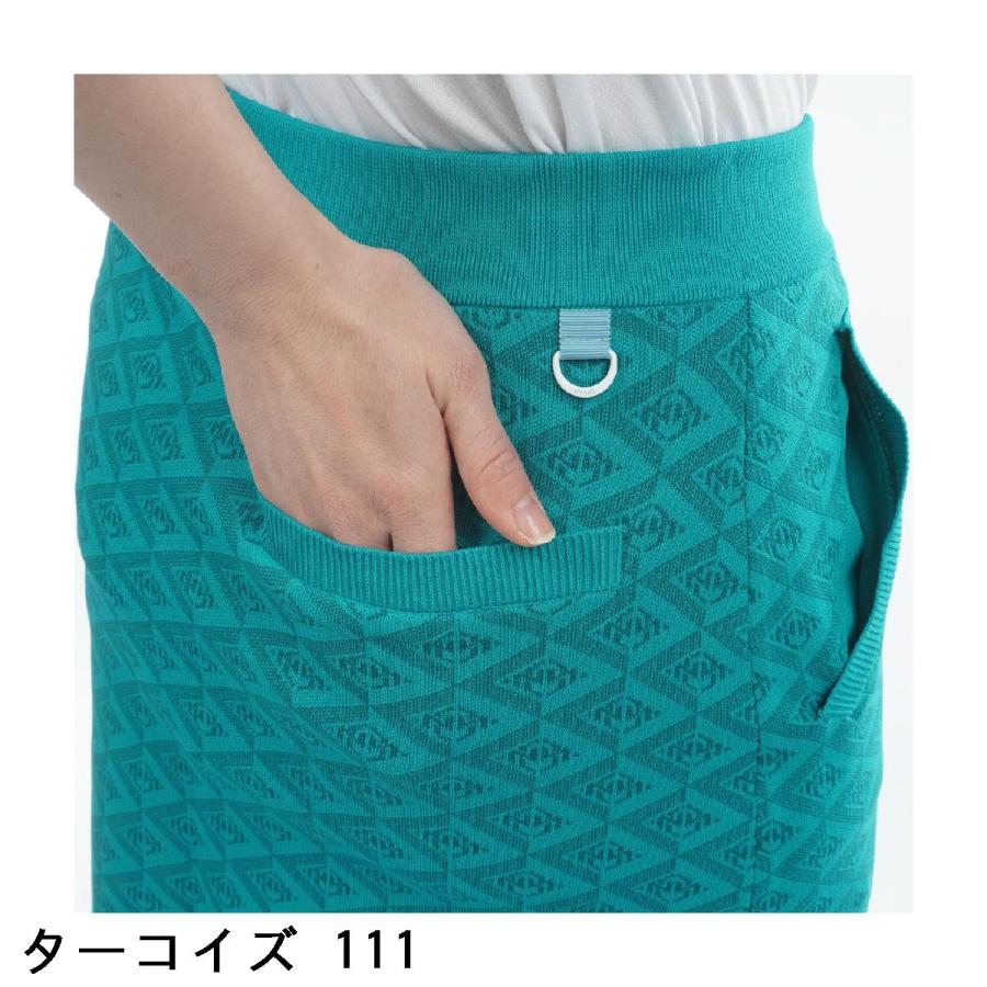 ピン PING AZモノグラムジャカードニットスカート レディスの画像