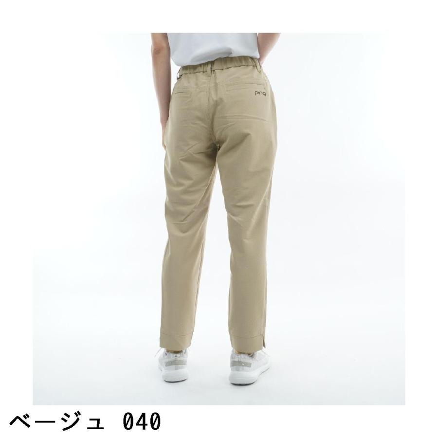 ピン PING ストレッチドビー裾スリットテーパードパンツ レディスの画像