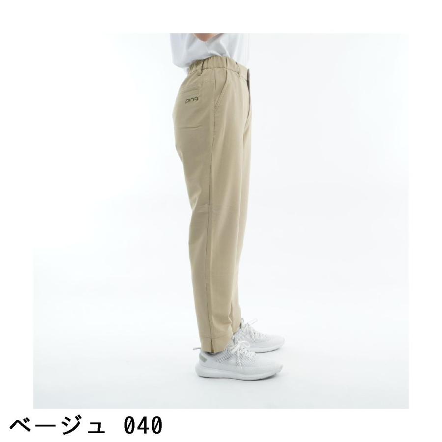 ピン PING ストレッチドビー裾スリットテーパードパンツ レディスの画像