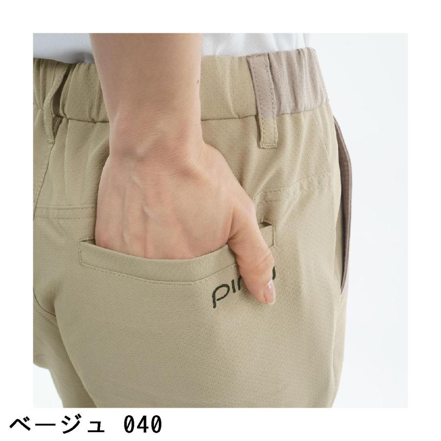 ピン PING ストレッチドビー裾スリットテーパードパンツ レディスの画像