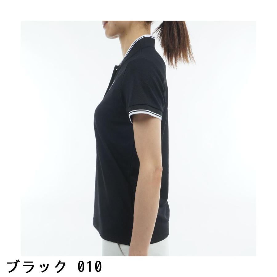 ピン PING ラインリブ鹿の子 ストレッチ半袖シャツ レディスの画像