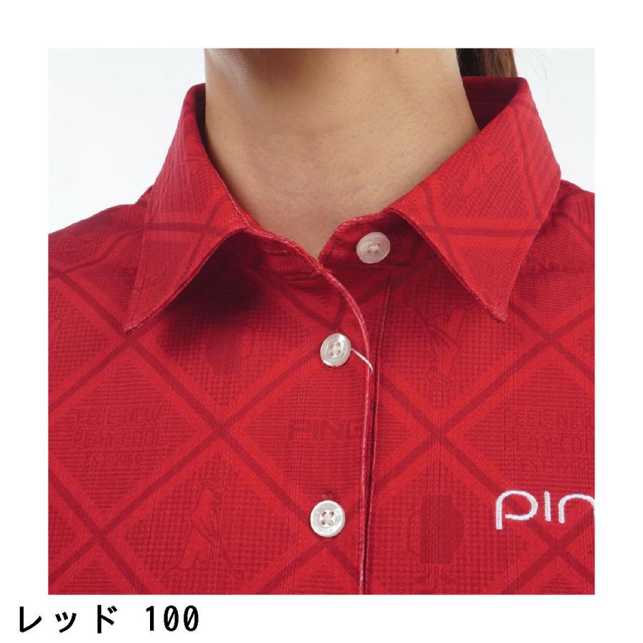 ピン PING EPIX変形ストレッチサッカー半袖ポロシャツ レディスの画像