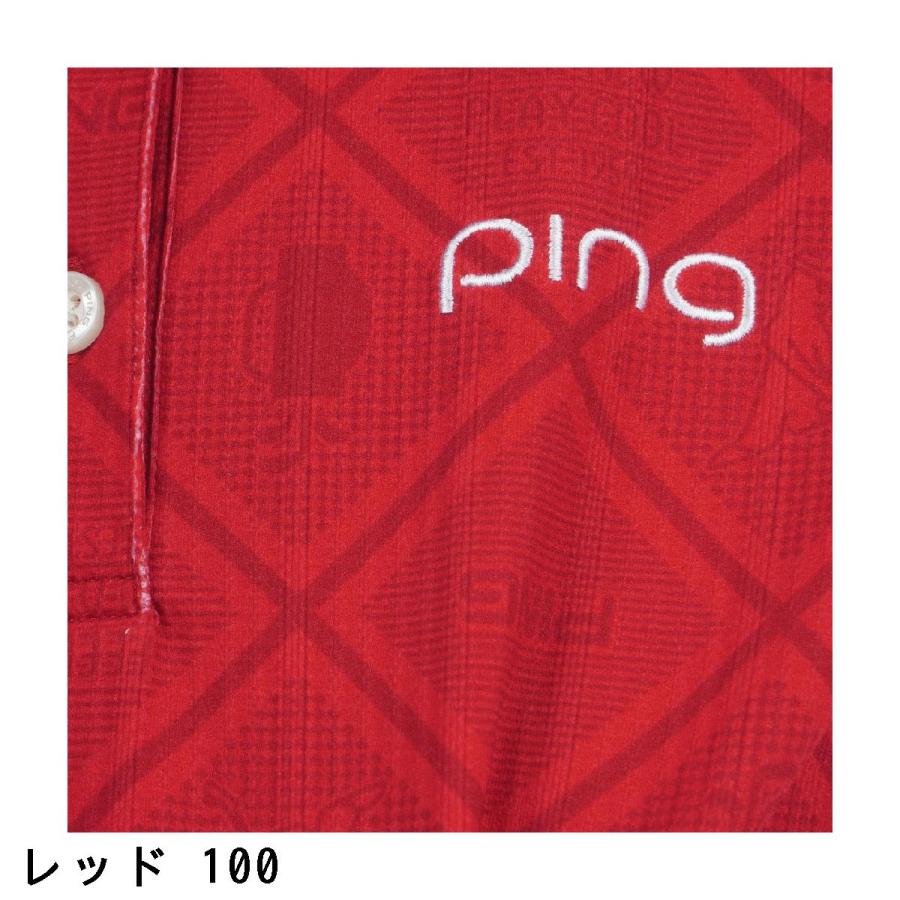 ピン PING EPIX変形ストレッチサッカー半袖ポロシャツ レディスの画像
