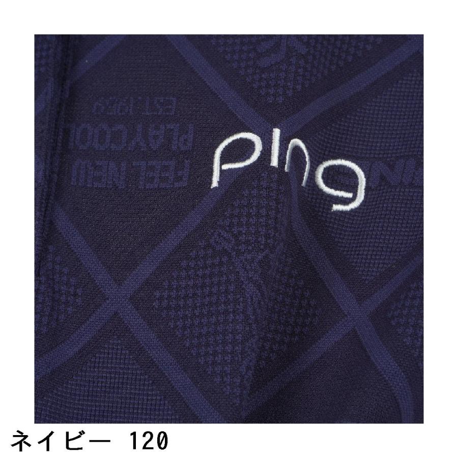 ピン PING Mr.PINGジャカード リラックス半袖ポロシャツ レディスの画像