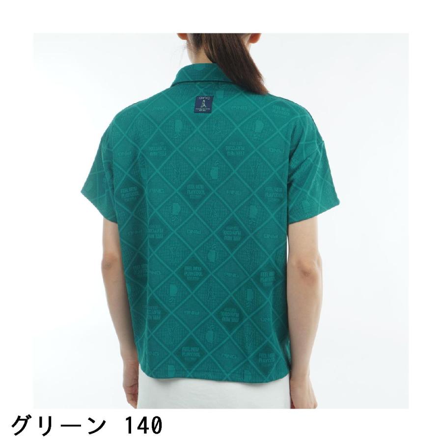 ピン PING Mr.PINGジャカード リラックス半袖ポロシャツ レディスの画像