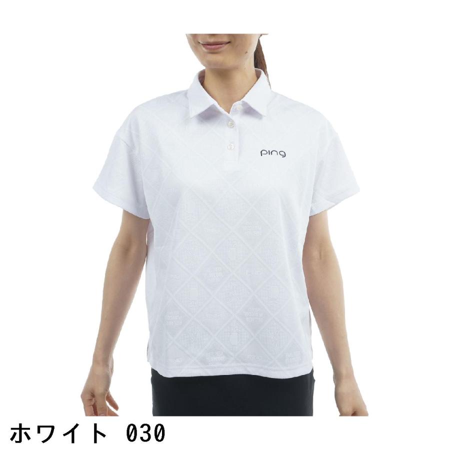 ピン PING Mr.PINGジャカード リラックス半袖ポロシャツ レディスの画像