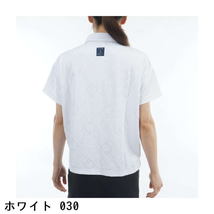 ピン PING Mr.PINGジャカード リラックス半袖ポロシャツ レディスの画像