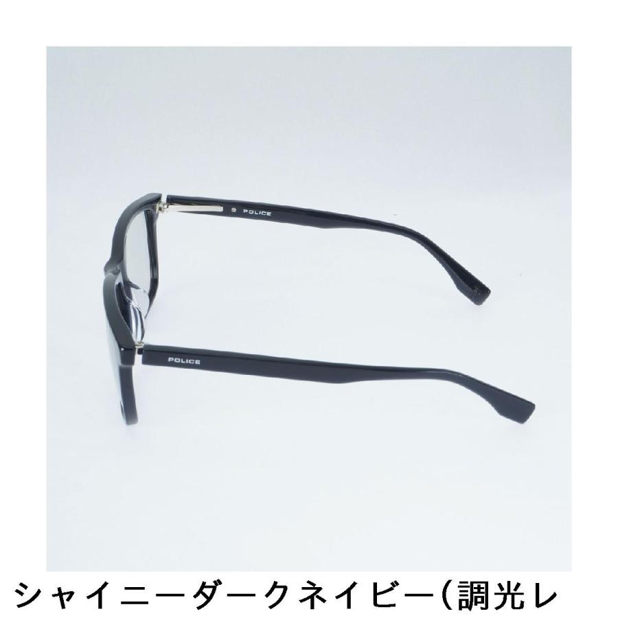 ポリス POLICE スクエアシェイプ アセテートモデル ライトカラー調光レンズ サングラス_3