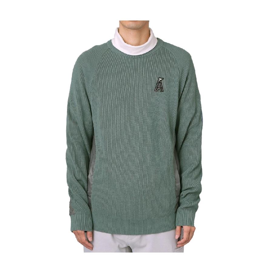 アダバットストリーム ADABAT STREAM 布帛コンビクルーネックセーター