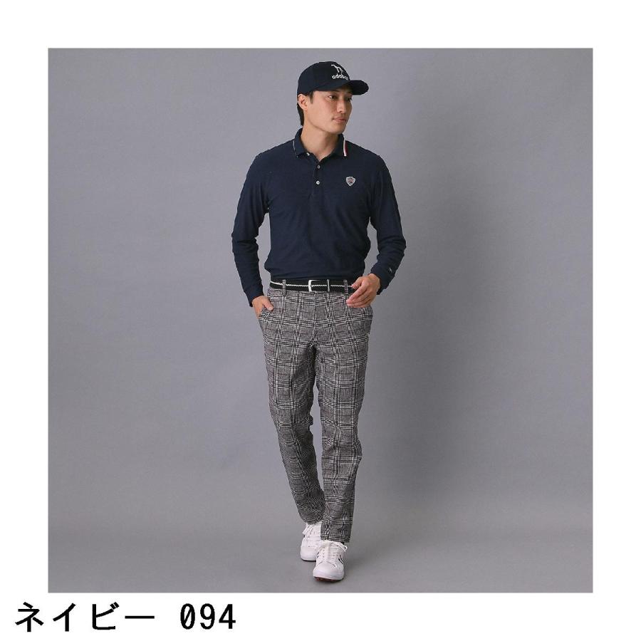 アダバットネイビー ADABAT NAVY 起毛ストレッチ長袖ポロシャツ : GDO