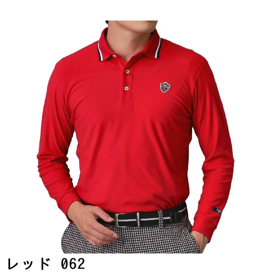 アダバットネイビー ADABAT NAVY 起毛ストレッチ長袖ポロシャツ : GDO